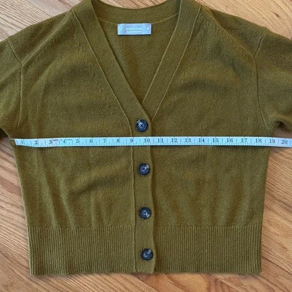 Everlane The Cashmere Cardigan Tapenade XS - Picture 7 of 15